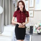 Short-sleeve Blouse / Mini Skirt