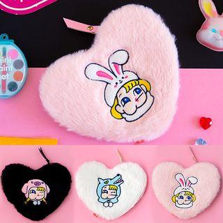 Furry Embroidered Cartoon Coin Pouch