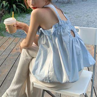 Cut-out Sleeveless Blouse