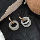 Acrylic Layered Hoop Dangle Earring 1 Pair - Threader Earrings - One Size
