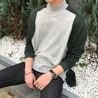 Raglan Mock-neck Long-sleeve Sweatshirt