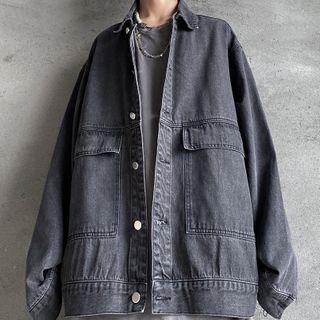Long-sleeve Button Denim Jacket