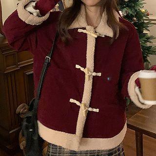 Toggle Button Fleece Lined Coat