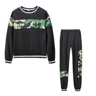 Set: Print Panel Pullover + Pants