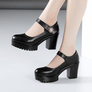 Platform High Heel Mary Janes
