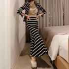Set: Hooded Zip Jacket + Maxi Mermaid Skirt