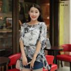 Printed Chiffon T-shirt