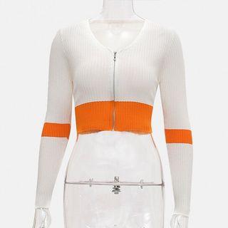 Knitted Zip Cardigan