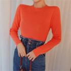 Crew-neck Knit Top In 11 Colors