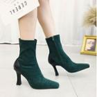 Stilettos-heel Zip-up Short Boots