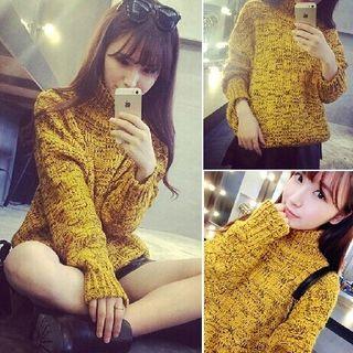 Turtleneck Sweater Yellow - One Size