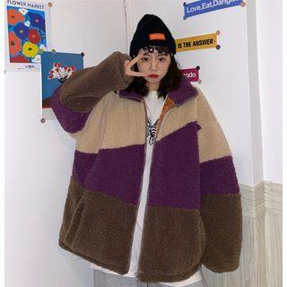 Fleece Contrast Coat