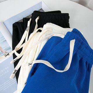 Ruched Shift Wide-leg Pants