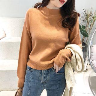 Plain Mock-turtleneck Sweater
