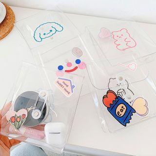 Cartoon Print Transparent Pouch