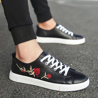 Plain Adhesive Strap Sneakers