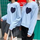 Couple Matching Heart Pullover / Cat Print Jacket / Check Pleated Skirt / Straight Cut Pants