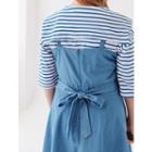 Sailor-collar Patched Stripe T-shirt
