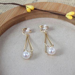 Faux Pearl Clip-on Earring As Shown In Figure - One Size