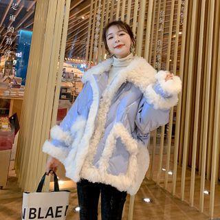 Shearling Glitter Padded Coat