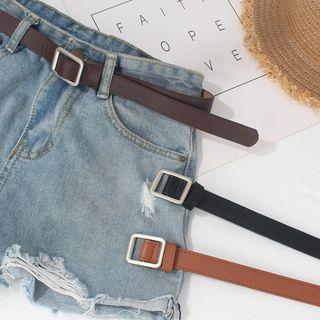 Faux Leather Stitched Belt