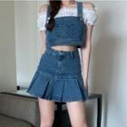 Denim Camisole Top / A-line Skirt / Short-sleeve Top