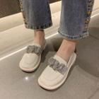 Rhinestone Platform Loafers