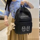Set: Printed Backpack + Bear Bag Charm