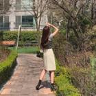 Welt-pocket A-line Skirt