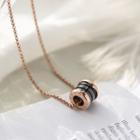 Turnable Ceramic Pendant Necklace Turnable Ceramic Pendant Necklace - One Size