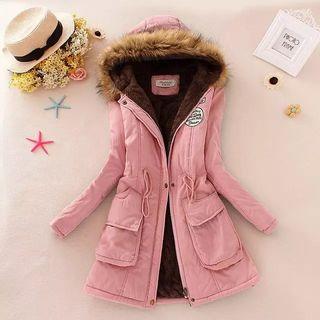 Furry Trim Hooded Padded Coat / Hooded Padded Vest
