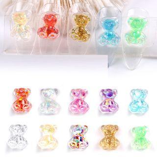 Iridescent Bear Nail Art Decoration