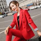 Double-breasted Blazer / Straight-cut Pants / Set