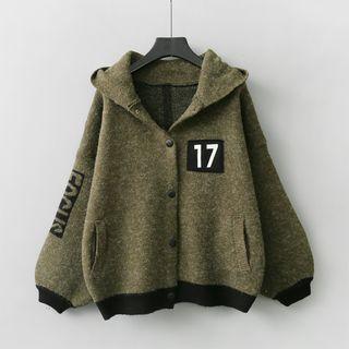 Hooded Snap-button Cardigan