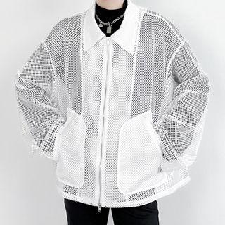 Mesh Shirt Jacket