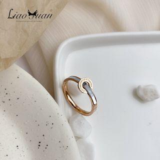 Alloy Interlocking Hoop Ring As Shown In Figure - One Size