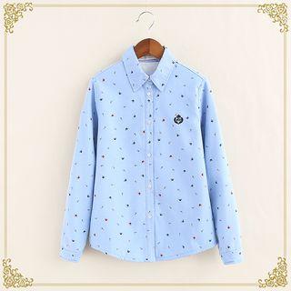 Printed Fleece-lined Shirt
