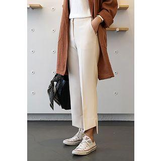 Cutaway-hem Straight-cut Pants