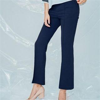 Boot-cut Pintuck-front Wide Leg Pants