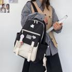 Color Block Backpack / Bag Charm
