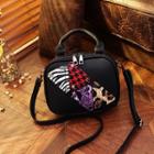 Printed Faux-leather Satchel