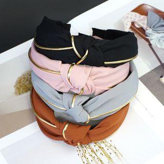 Contrast Trim Knotted Headband