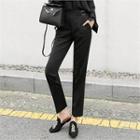 Buckled Band-waist Dress Pants