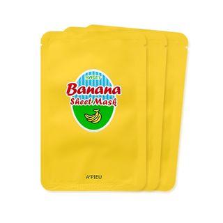 Apieu - Banana & Honey Sheet Mask 3pcs