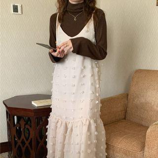 Dotted Midi Mermaid Overall Dress