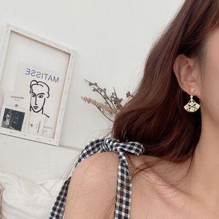 Cz Flower Drop Earring 1 Pair - Gold - One Size