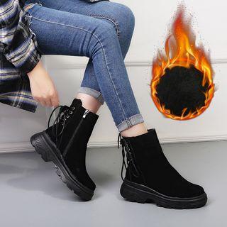 Platform Lace-up Short Snow Boots