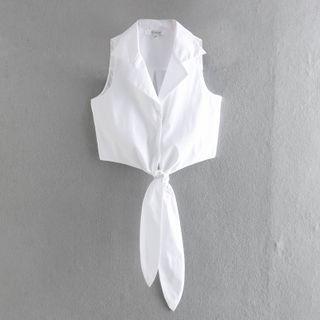 Sleeveless Crop Shirt
