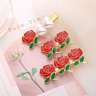 Rose Pearl Hair Clip