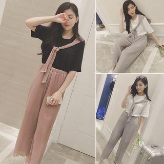Set: Short-sleeve T-shirt + Wide-leg Pants